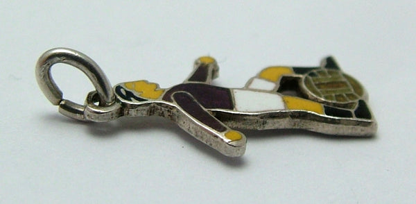 Vintage 1950's Silver & Enamel Footballer Charm Enamel Charm - Sandy's Vintage Charms