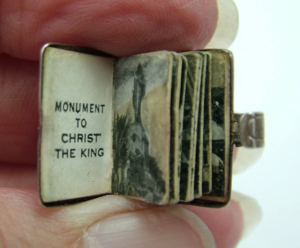 Vintage 1960's Silver Opening “Souvenir of Malta” Book Charm Paper Pages Inside Silver Charm - Sandy's Vintage Charms