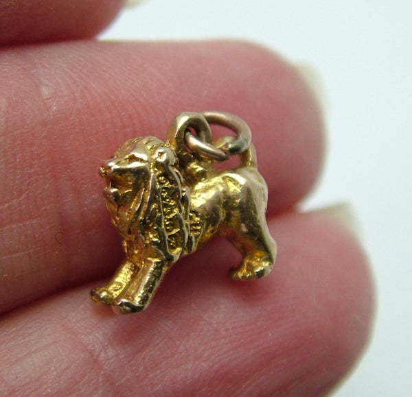 Small Vintage 1950's Solid 9ct Gold Lion Charm HM 1955 Gold Charm - Sandy's Vintage Charms