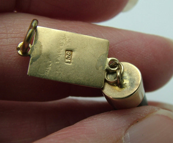 Vintage 1960's 9ct Gold “Touch Wood” Lucky Charm Gold Charm - Sandy's Vintage Charms