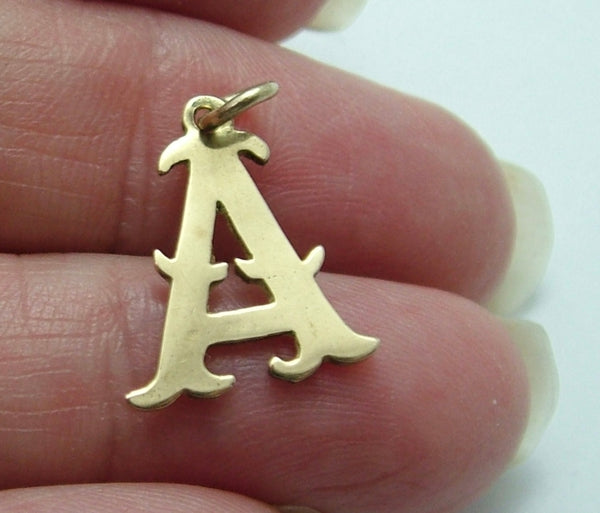 Vintage 1960’s Solid 9ct Gold Initial Letter "A" Charm HM 1968 Gold Charm - Sandy's Vintage Charms