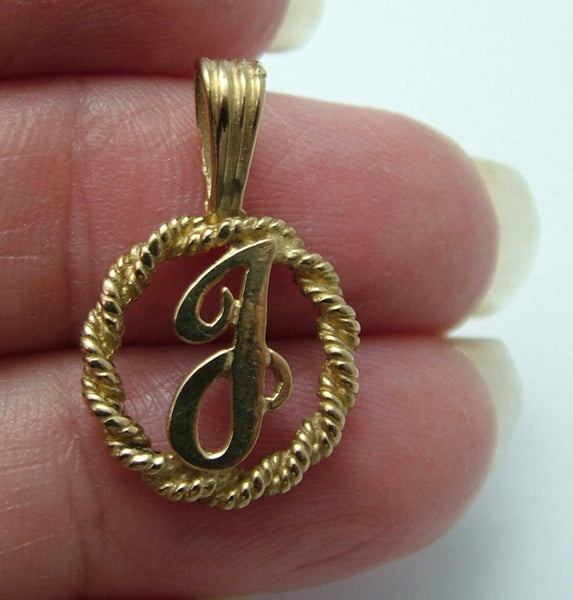 Vintage 1990’s Solid 9ct Gold Initial Letter "J" Charm HM 1992 Gold Charm - Sandy's Vintage Charms