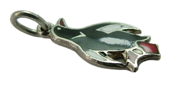 Vintage 1950's Silver & Enamel Penguin Charm Enamel Charm - Sandy's Vintage Charms