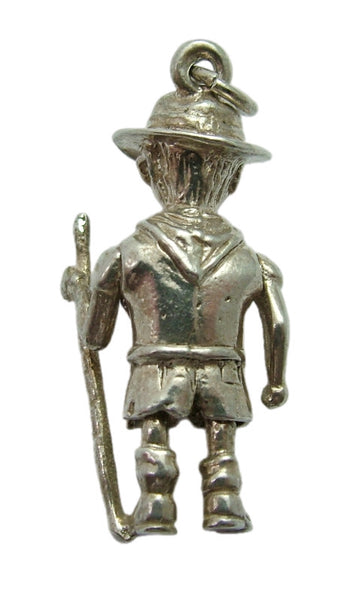 Large Vintage 1970's Silver Articulated Boy Scout Charm Silver Charm - Sandy's Vintage Charms