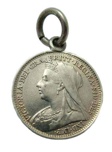 Antique Victorian Silver Engraved Love Token Coin Charm “DICK” Love Token - Sandy's Vintage Charms