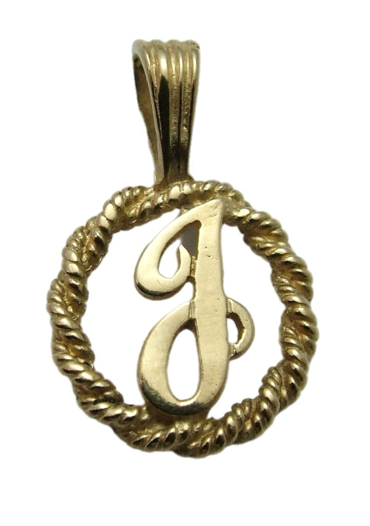 Vintage 1990’s Solid 9ct Gold Initial Letter "J" Charm HM 1992 Gold Charm - Sandy's Vintage Charms