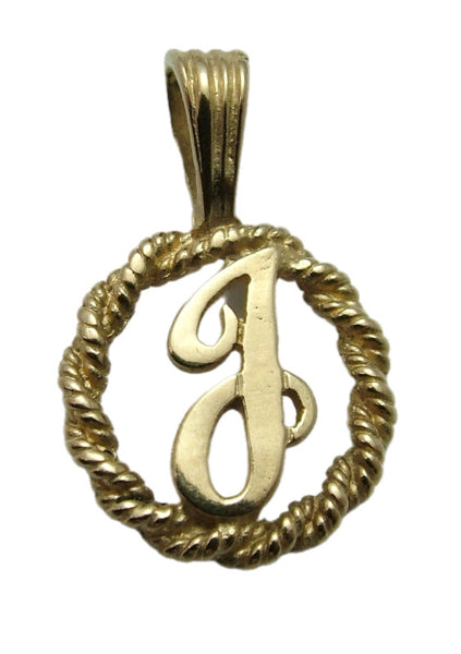 Vintage 1990’s Solid 9ct Gold Initial Letter "J" Charm HM 1992 Gold Charm - Sandy's Vintage Charms