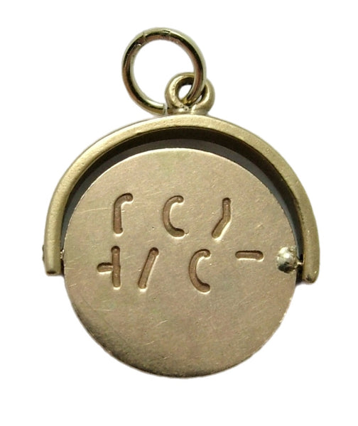 Vintage 1970's 9ct Gold “I Love You” Spinner Charm HM 1972 Gold Charm - Sandy's Vintage Charms