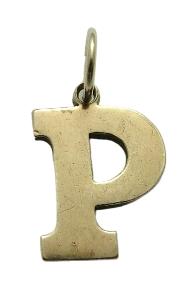 Vintage 1970’s Solid 9ct Gold Initial Letter "P" Charm HM 1976 Gold Charm - Sandy's Vintage Charms
