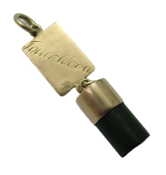 Vintage 1960's 9ct Gold “Touch Wood” Lucky Charm Gold Charm - Sandy's Vintage Charms