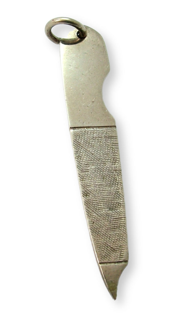 Large Vintage 1970's Silver Nail File Charm HM 1977 Silver Charm - Sandy's Vintage Charms