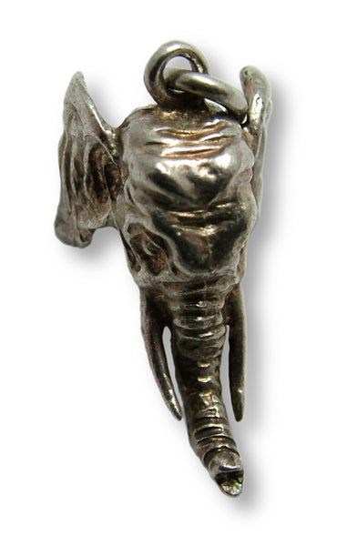 Vintage 1970's Silver Elephant Head Charm Silver Charm - Sandy's Vintage Charms