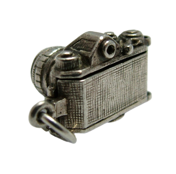 Vintage 1970's Silver Opening Camera Charm Piece of Cheese Inside Silver Charm - Sandy's Vintage Charms