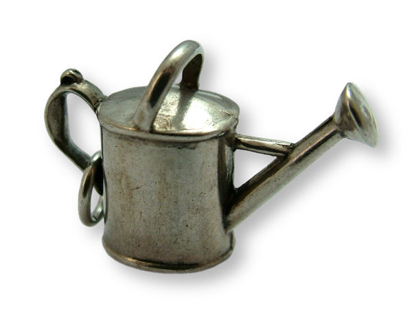Vintage 1930’s/40's Hollow Silver Watering Can Charm 1920s-1950s Charm - Sandy's Vintage Charms