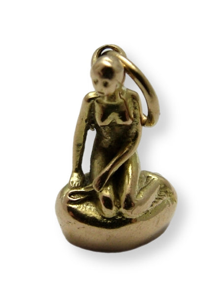 Vintage 1960's Danish Solid 14k 14ct Gold Little Mermaid Charm Gold Charm - Sandy's Vintage Charms
