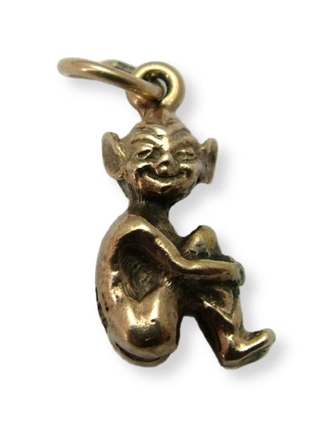 Vintage 1950's Solid 9ct Gold Lucky Pixie Charm Gold Charm - Sandy's Vintage Charms