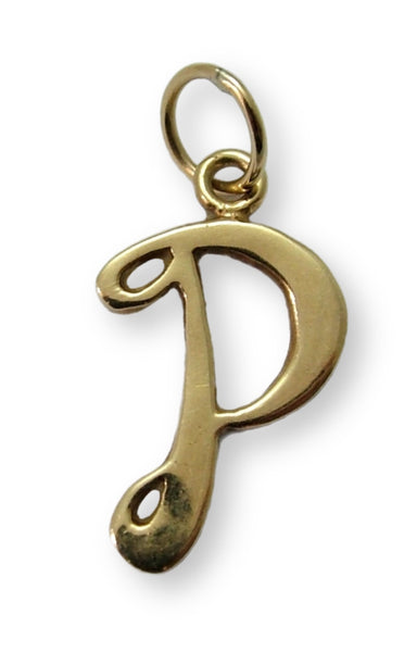 Vintage 1960’s Solid 9ct Gold Letter "P" Charm Gold Charm - Sandy's Vintage Charms