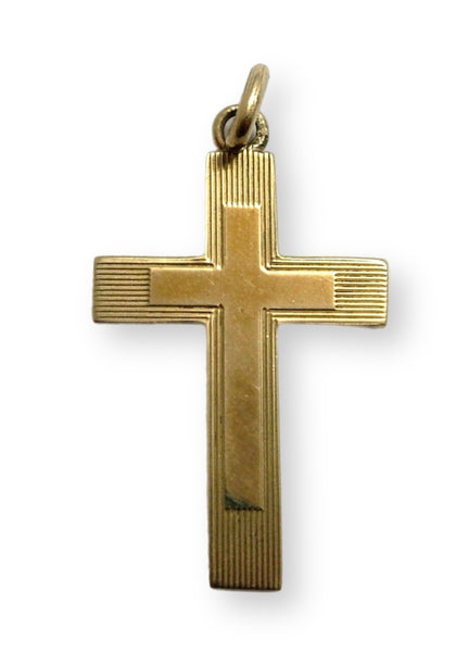 Vintage 1950's Solid 9ct Gold Cross Charm Gold Charm - Sandy's Vintage Charms