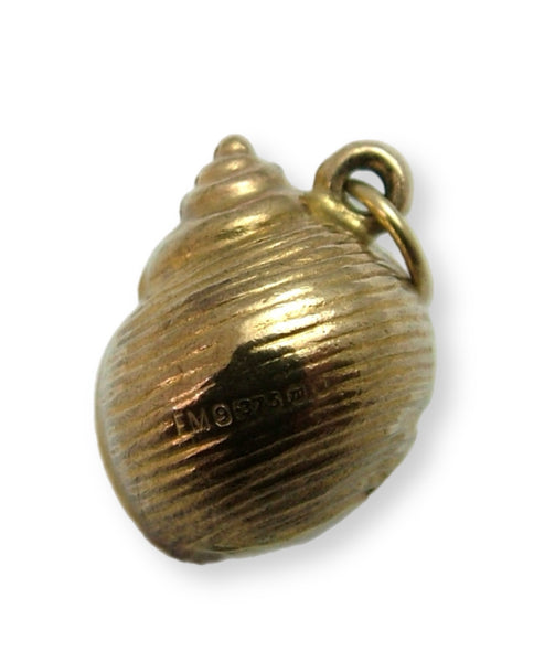 Vintage 1960’s 9ct Gold Hollow Periwinkle Shell Charm HM 1967 Gold Charm - Sandy's Vintage Charms