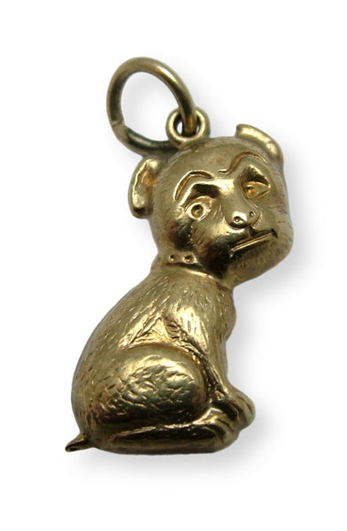 Vintage 1960's Hollow 9ct Gold Puppy Dog Charm HM 1965 Gold Charm - Sandy's Vintage Charms