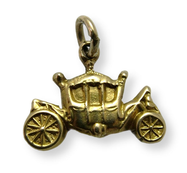 Small Vintage 1950's 9ct Gold Royal Coronation State Coach Souvenir Charm HM 1952 Gold Charm - Sandy's Vintage Charms