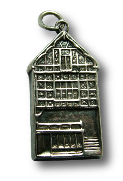 Antique Edwardian Hollow Silver Chester “God’s Providence House” Charm HM 1910 Antique Charm - Sandy's Vintage Charms