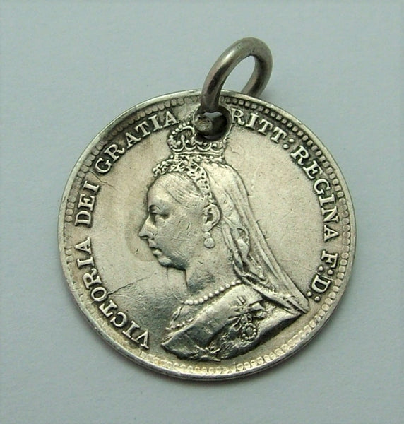 Antique Victorian Silver Engraved Love Token Coin Charm EEY Love Token - Sandy's Vintage Charms