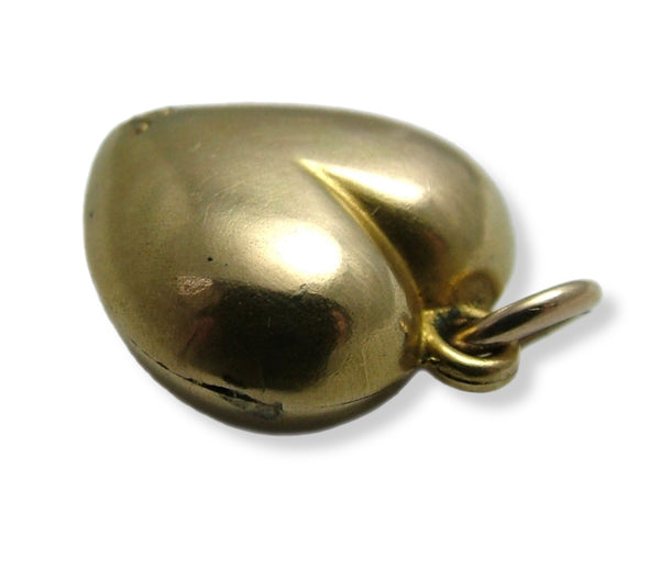 Antique Victorian 9ct Gold & Diamond Puffy Heart Charm Antique Charm - Sandy's Vintage Charms