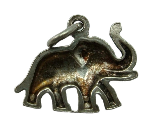 Small 1950's Silver & Blue Enamel Elephant Charm