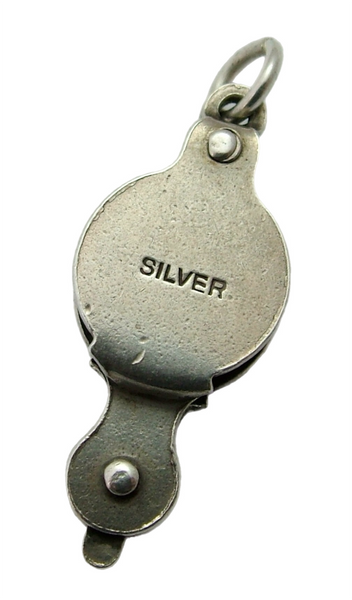 Vintage 1960's Silver Miniature Working Jewellers Loupe Magnifying Charm Silver Charm - Sandy's Vintage Charms