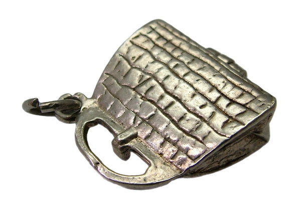 Vintage 1970's Silver Opening Crocodile Handbag Charm with Contents Inside Silver Charm - Sandy's Vintage Charms