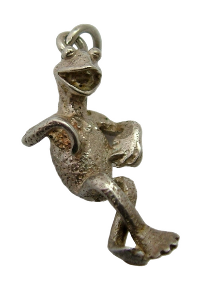 Vintage 1970's Solid Silver Kermit the Frog Charm