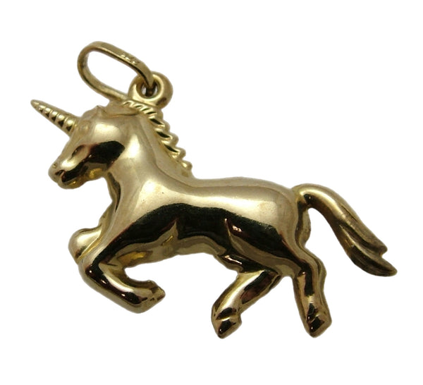 Vintage 1980's Hollow 9ct Gold Unicorn Charm Gold Charm - Sandy's Vintage Charms
