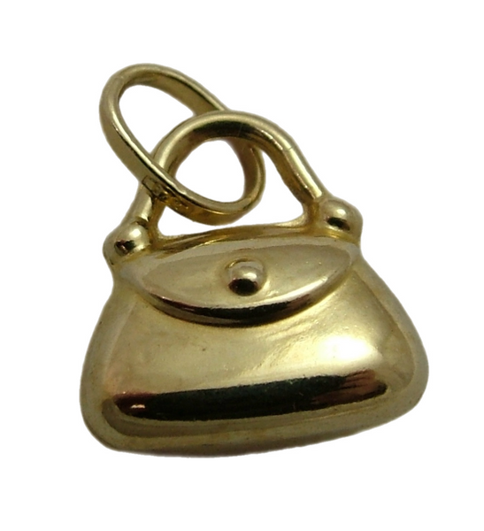 Vintage 1980's Hollow 9ct Gold Handbag Charm Gold Charm - Sandy's Vintage Charms