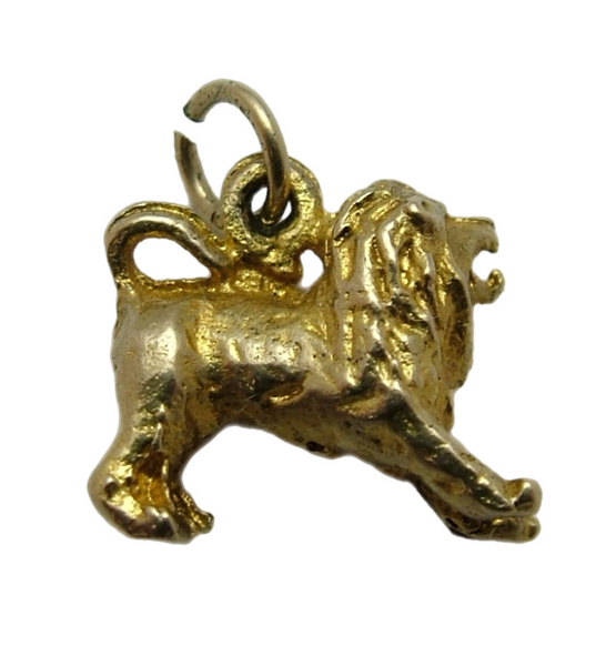 Small Vintage 1970's Solid 9ct Gold Lion Charm HM 1970 Gold Charm - Sandy's Vintage Charms