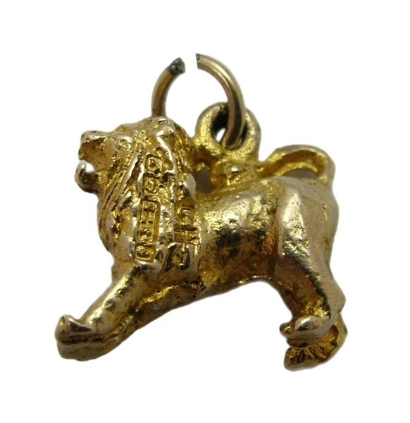 Small Vintage 1970's Solid 9ct Gold Lion Charm HM 1970 Gold Charm - Sandy's Vintage Charms