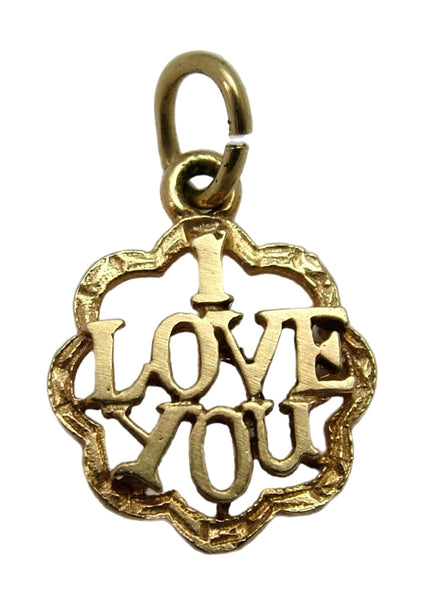 Vintage 1960's 9ct Gold “I LOVE YOU” Charm HM 1969 Gold Charm - Sandy's Vintage Charms