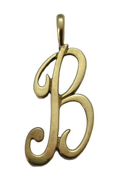 Large Vintage 1990’s 9ct Gold Script Letter "B" Charm or Pendant Gold Charm - Sandy's Vintage Charms