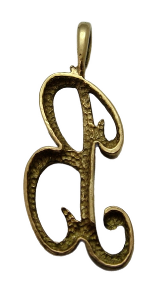 Large Vintage 1990’s 9ct Gold Script Letter "B" Charm or Pendant Gold Charm - Sandy's Vintage Charms