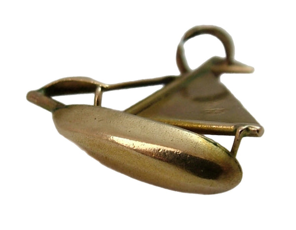Vintage 1930's Hollow 9ct Rose Gold Sailing Yacht Charm