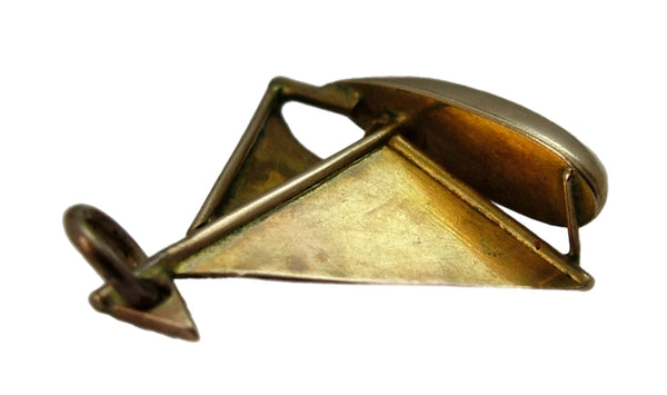 Vintage 1930's Hollow 9ct Rose Gold Sailing Yacht Charm