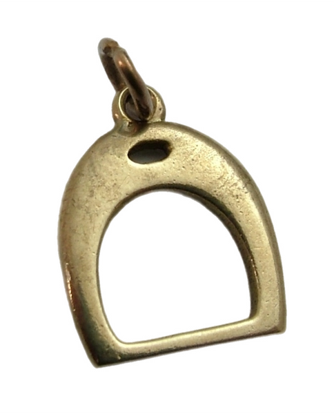 Small Vintage 1950's Solid 9ct Gold Stirrup Charm Gold Charm - Sandy's Vintage Charms
