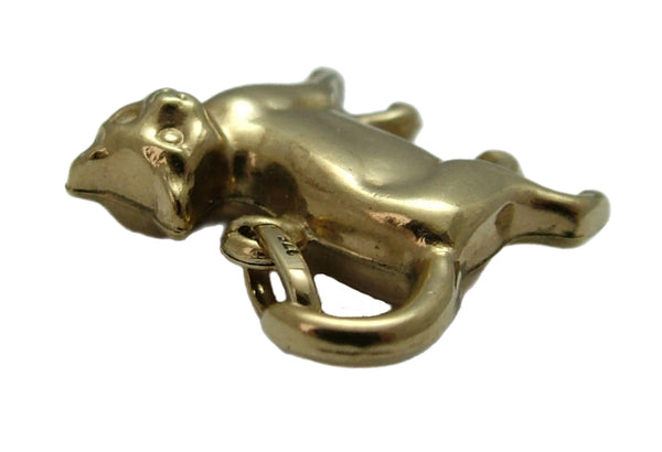 Vintage 1980's 9ct Gold Hollow Cat Charm