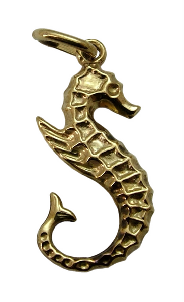Vintage 1980's Hollow 9ct Gold Seahorse Charm Gold Charm - Sandy's Vintage Charms
