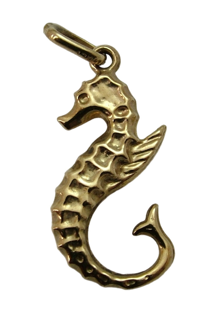 Vintage 1980's Hollow 9ct Gold Seahorse Charm Gold Charm - Sandy's Vintage Charms