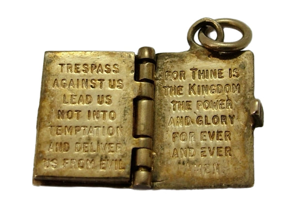 Vintage 1960's Opening 9ct Gold Bible Charm Gold Pages Inside HM 1964 Gold Charm - Sandy's Vintage Charms