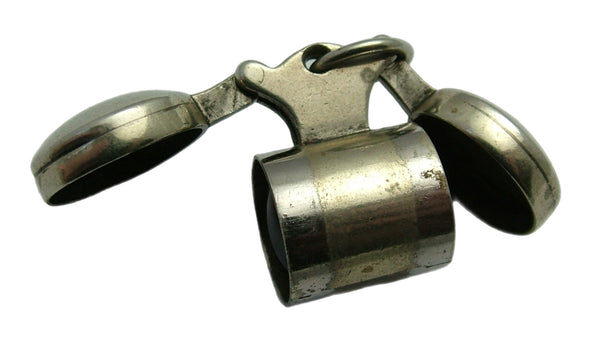 Antique c1920s Metal Magnifying Glass Charm or Fob Antique Charm - Sandy's Vintage Charms