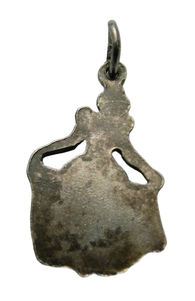Vintage 1950's Silver & Enamel Cinderella Charm Enamel Charm - Sandy's Vintage Charms