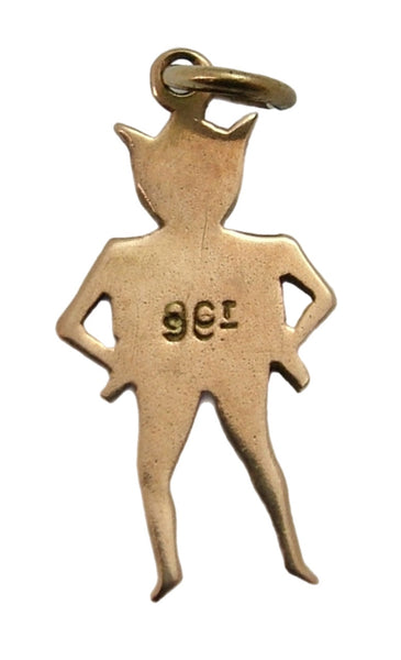Antique WW1 c1917 Solid Flat 9ct Rose Gold & Enamel Imp Charm RAF Target Gold Charm - Sandy's Vintage Charms