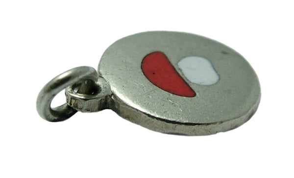 Small Vintage 1950's Silver & Enamel Lucky Toadstool Charm